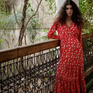 Zara MIDI FLORAL PRINT DRESS